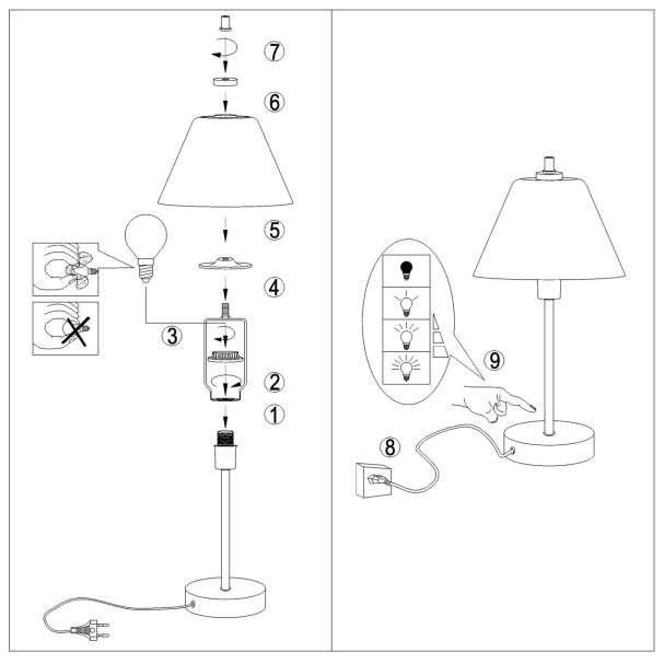 Stoj Ca Lampka Nocna Touch Lucide Chrom Bia A Mlamp Pl