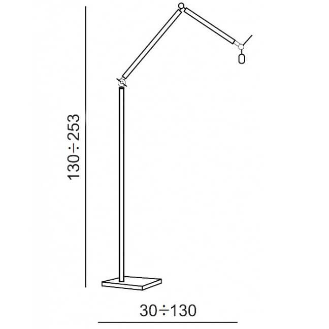 Podłogowa lampa stojąca Zyta AZ4193 AZ2602 Azzardo do sypialni czarna