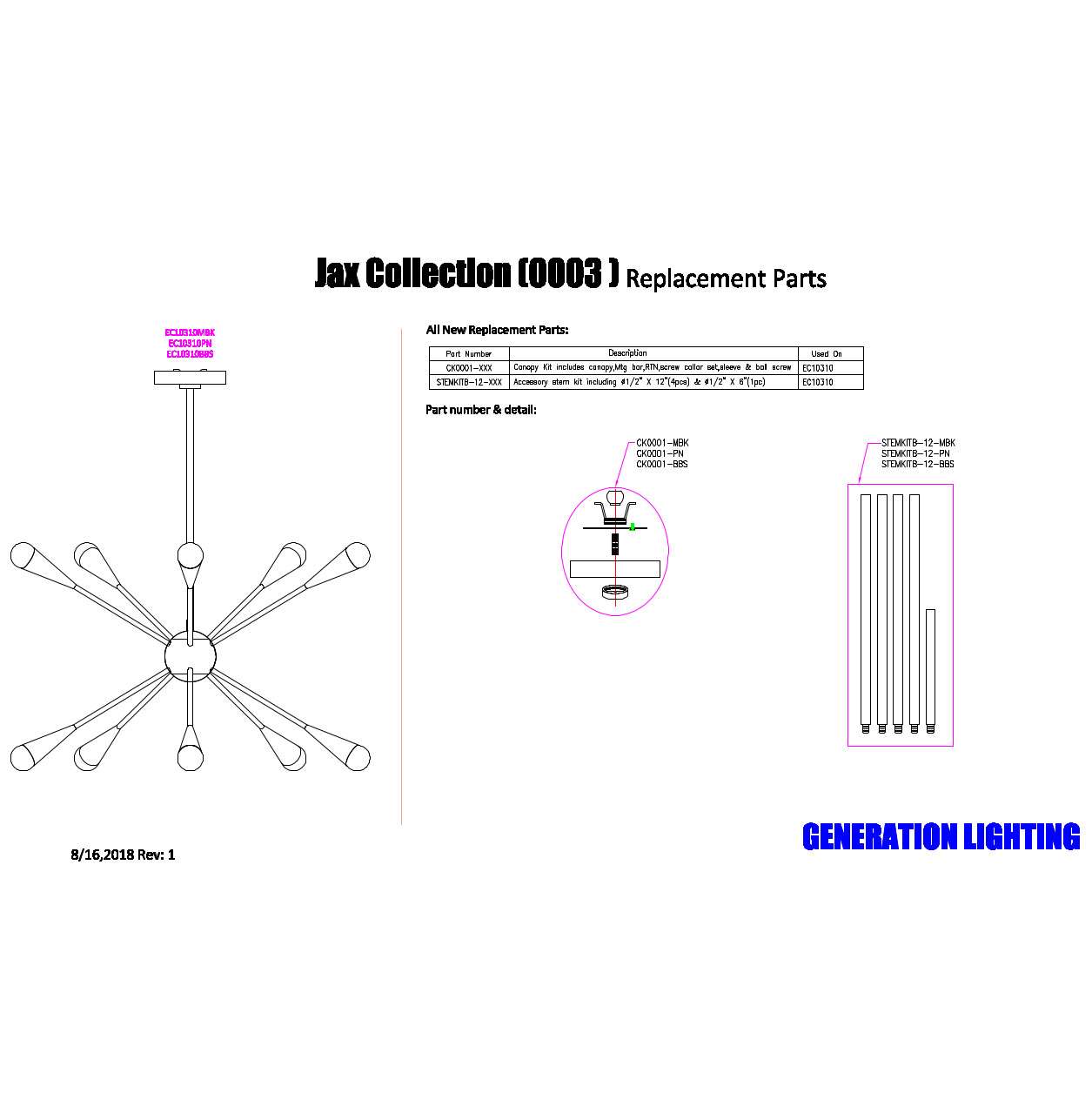 Loftowa LAMPA wisząca FE JAX10 BB Elstead FEISS metalowa OPRAWA