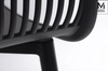 Ażurowe krzesło Basket Arm PW502T.BLACK z oparciem czarne