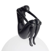Lampka nocna WOMEN ST-6020-B black Step figurka szklana metalowa biała czarna
