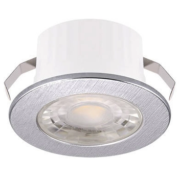 Sufitowa LAMPA wpust FIN LED C 03871 Ideus łazienkowa OPRAWA okrągła LED 3W 4000K minimalistyczna IP44 srebrna