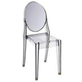 Krzesło do toaletki Bing MH-005CH-T Moos nowoczesne transparentne