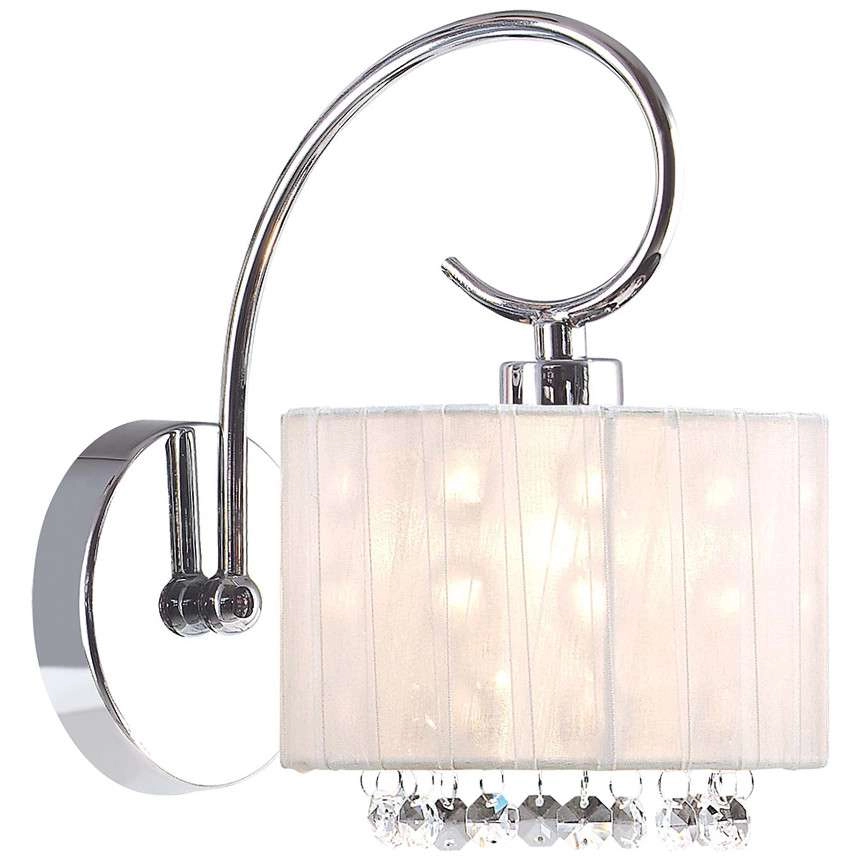 Kinkiet Lampa Glamour Span Mbm Wh Italux Chrom Bia A