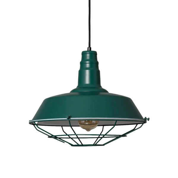 Salonowa lampa zwis Retro ABR-RRP-Z-E27 Abruzzo metalowa zielony