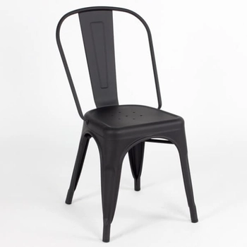 Nowoczesne krzesło czarne Tower uniwersalne metalowe
