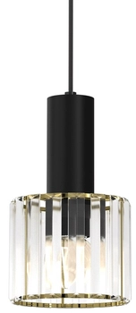 Lampa wisząca Cristal MLP8360 glamour szklana czarna złota