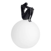 Lampka nocna WOMEN ST-6020-B black Step figurka szklana metalowa biała czarna
