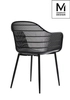 Ażurowe krzesło Basket Arm PW502T.BLACK z oparciem czarne