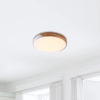 Ekologiczna LAMPA sufitowa MAPLE 3527 Rabalux okrągły plafon LED 24W 3000K do sypialni drewno