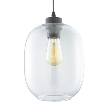 Owalna lampa wisząca Elio 3180 TK Lighting do salonu szklana przezroczysta