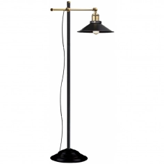 Industrialna LAMPA podłogowa LENIUS 15053S Globo stojąca OPRAWA metalowa loft czarna