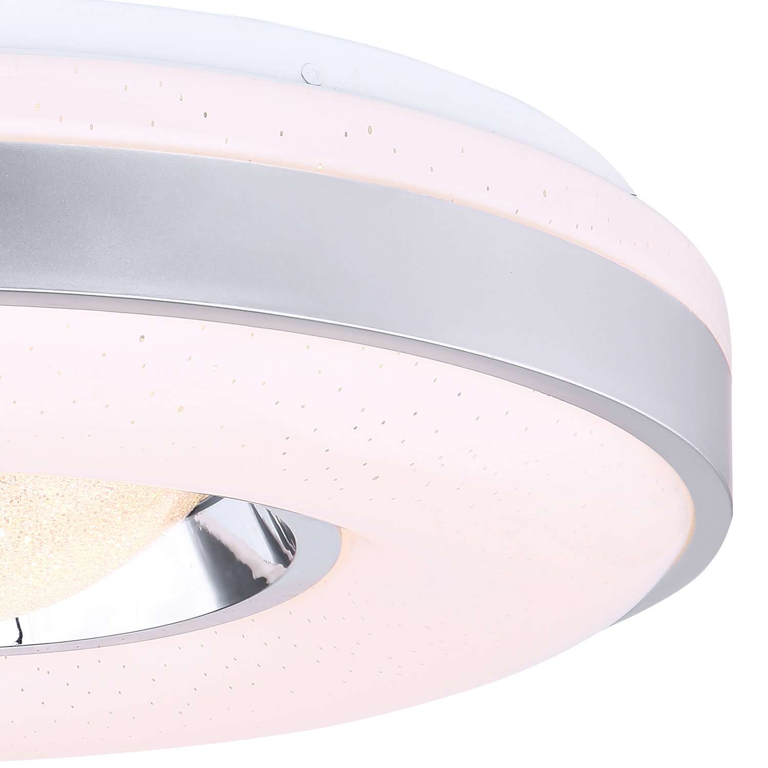 GLOBO Deckenleuchte Colla – Silberfarben, D:41 Cm, Mit Integrierter LED 24W, 3000K Warmweiß – Inkl. Montage