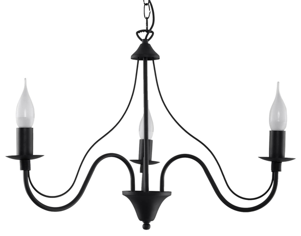 Żyrandol LAMPA wisząca SL217 świecznikowa OPRAWA klasyczna ZWIS na łańcuchu maria teresa czarny