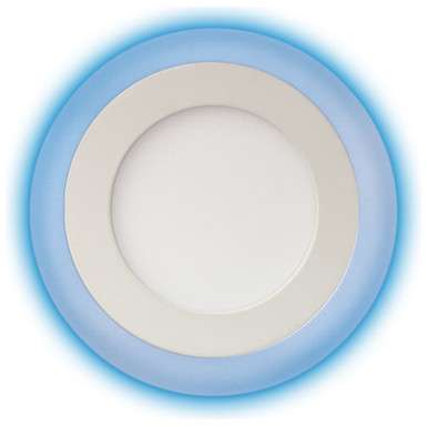 Plafon LAMPA sufitowa ALDEN C 02898 Ideus okrągła OPRAWA metalowa LED 6W 4000K do łazienki IP42 biała niebieska