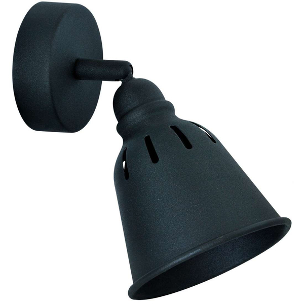 Industrialna LAMPA ścienna 311955 Polux MDECO regulowana OPRAWA metalowy kinkiet reflektorowy loft czarny