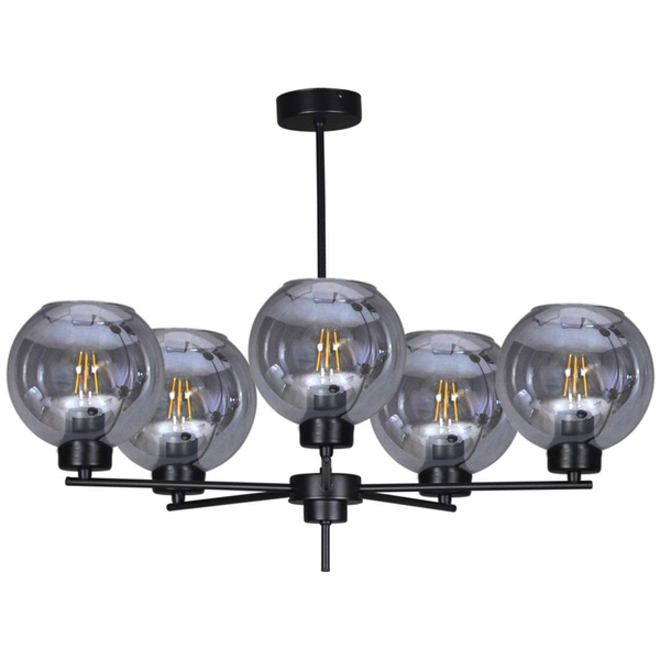 LAMPA sufitowa K-4852 Kaja loftowa OPRAWA szklane kule balls czarne grafitowe