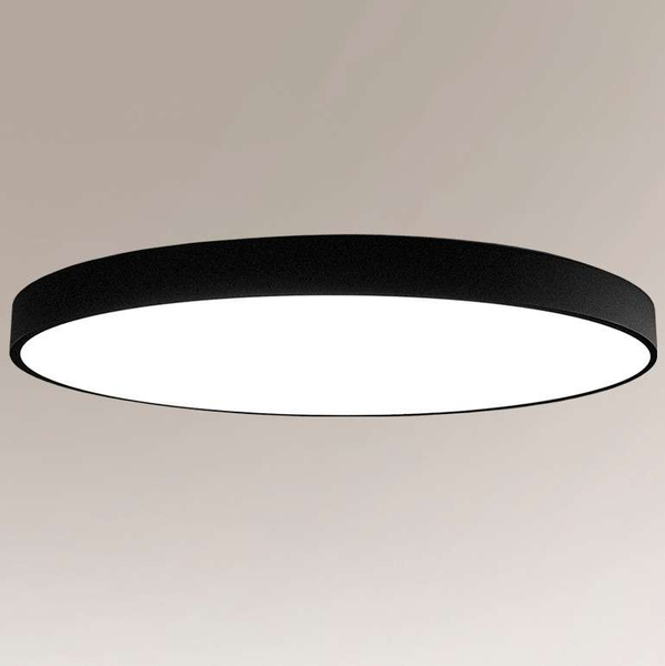 LAMPA sufitowa NUNGO 6004 Shilo okrągła OPRAWA plafon LED 40W 3000K metalowy czarny