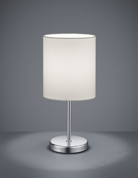Stojąca lampa stołowa Jerry R50491001 do salonu srebrna biała
