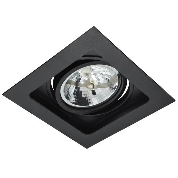 Czarna lampa minimalistyczna Sisto square do przedpokoju