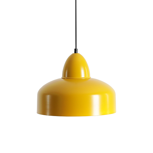 Loftowa lampa wisząca Como żółta kopuła zwis nad wyspę do kuchni