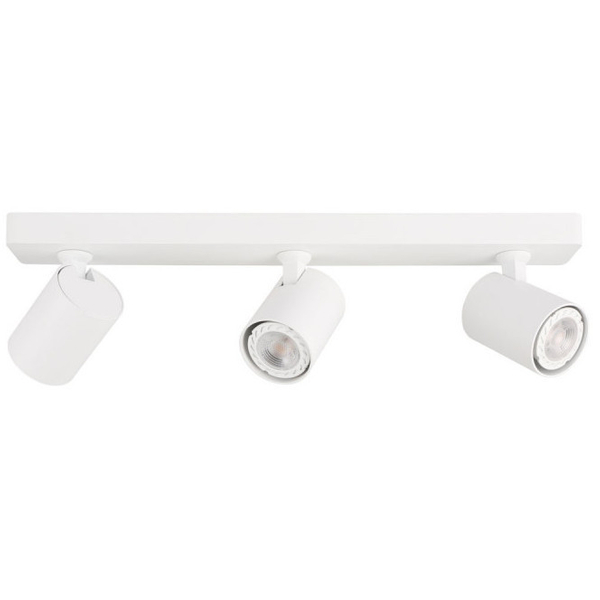 LAMPA sufitowa LUMSI SPL-2071-3-MB-WH Italux metalowa OPRAWA regulowane reflektorki na listwie białe