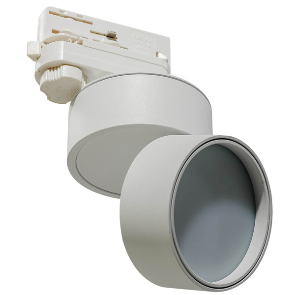 Biała lampa Mona LED 12W do 3-fazowego systemu szynowego