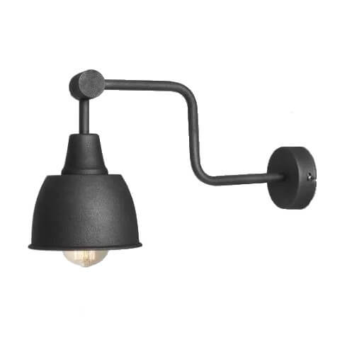 Industrialny kinkiet 990C2 Aldex regulowana lampa ścienna czarna