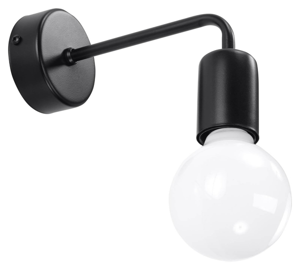 Industrialna LAMPA ścienna SOL SL306 kinkiet OPRAWA loft metalowa czarna
