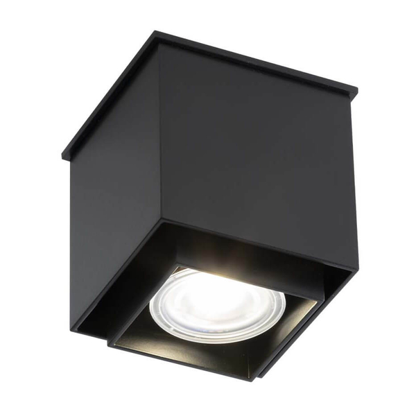 Downlight LAMPA plafon KAZO 1107 Shilo natynkowa OPRAWA reflektorowa do łazienki kostka cube czarna