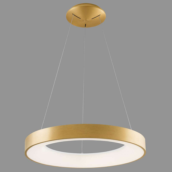 Okrągła LAMPA wisząca GIULIA 5304-850RP-GD-3 Italux metalowa OPRAWA zwis LED 24W 3000K pierścień ring złoty