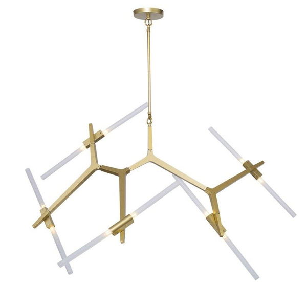 LAMPA wisząca KKST-1001-10 GOLD modernistyczna OPRAWA sople tuby structural molekuły zwis złoty biały