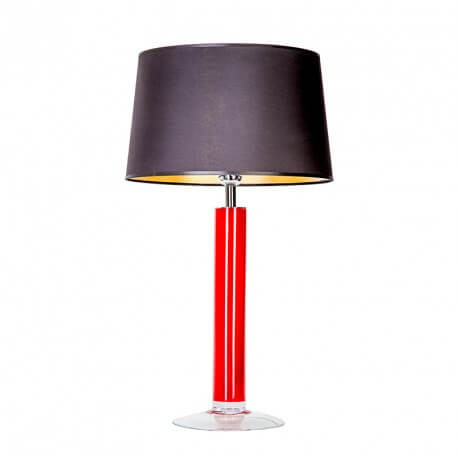 Abażurowa LAMPKA stojąca LITTLE FJORD L054365248 4Concepts stołowa LAMPA szklana czarna czerwona