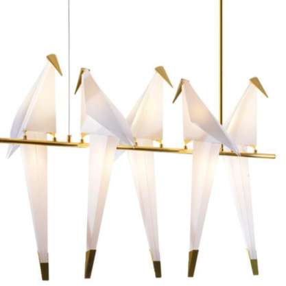 Wisząca lampa dekoracyjna CGLOT5 ptaki LED 35W białe złote