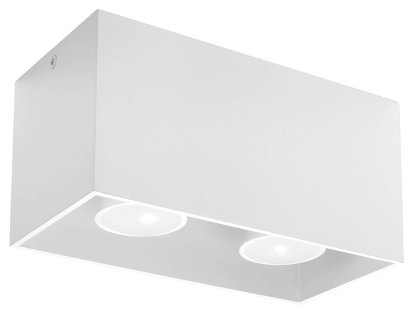Plafon LAMPA sufitowa SL380 natynkowa OPRAWA prostokątna downlight biała