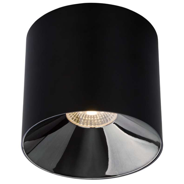 Okrągła LAMPA sufitowa IOS 8736 Nowodvorski metalowy downlight LED 20W 4000K tuba plafon do przedpokoju czarny
