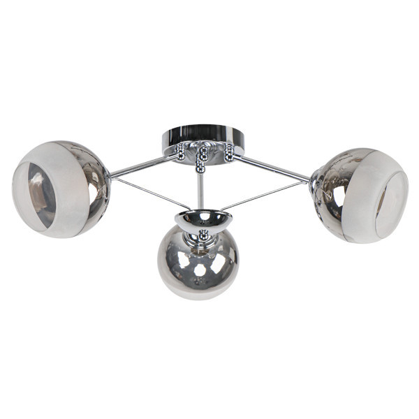 Modernistyczna LAMPA sufitowa ELM1018/3 8C MDECO loftowa OPRAWA szklane kule balls chrom