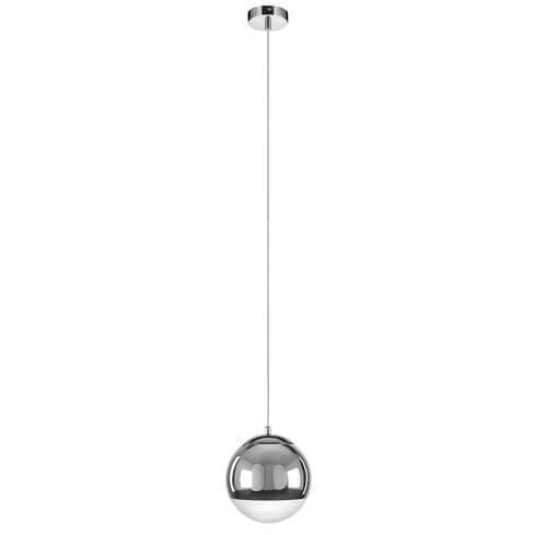 Szklana lampa wisząca Gino kula balls do sypialni chrom