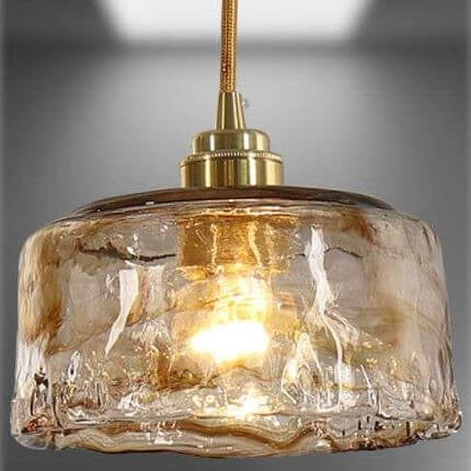 LAMPA wisząca CGLAV3 COPEL okrągła OPRAWA szklany ZWIS modernistyczny bursztynowy