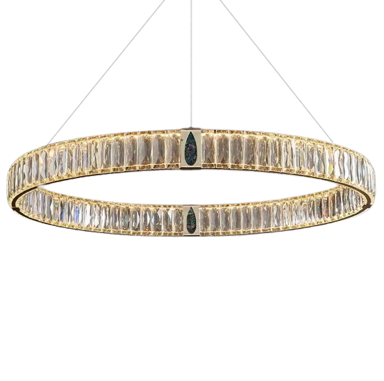 Glamour lampa wisząca CGMORVLED60 złota z kryształkami