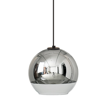 Glamour lampa wisząca Globe Plus 7606 kulisy zwis do pokoju srebrny