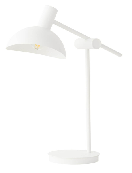 Biała lampa stojąca Artis na szafkę nocną do sypialni