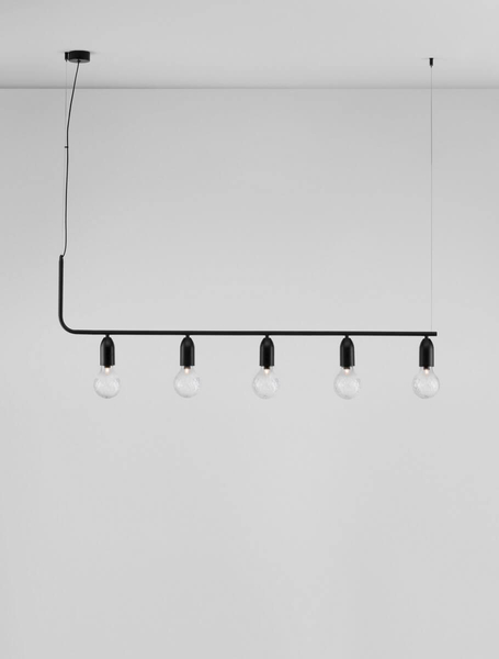 Wielopunktowa lampa wisząca Bani LE42716 przezroczysta czarna