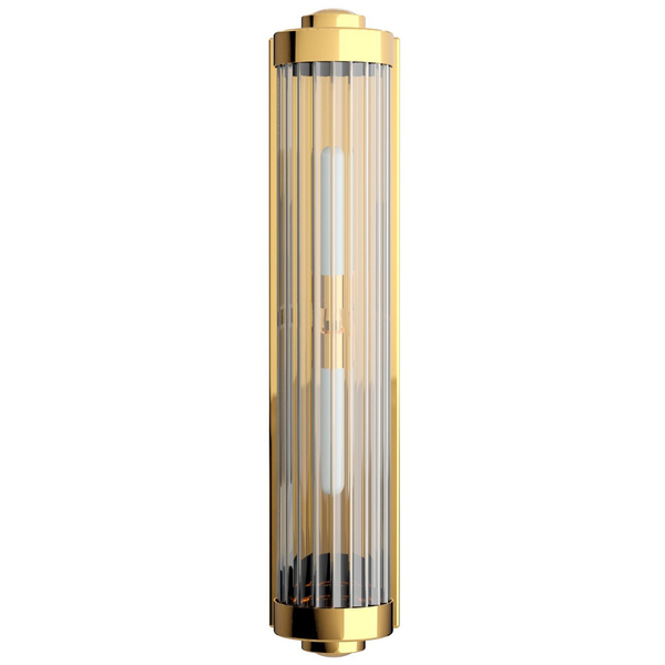 Kinkiet LAMPA ścienna Fumi Parette Gold IP44 Orlicki Design łazienkowa OPRAWA szklana tuba IP44 złota