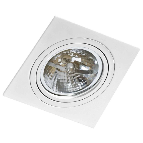 LAMPA sufitowa GM2101 WH kwadratowa OPRAWA wpust metalowy regulowany biały