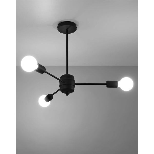 Minimalistyczny żyrandol salonowy SL.1021 lampa czarna