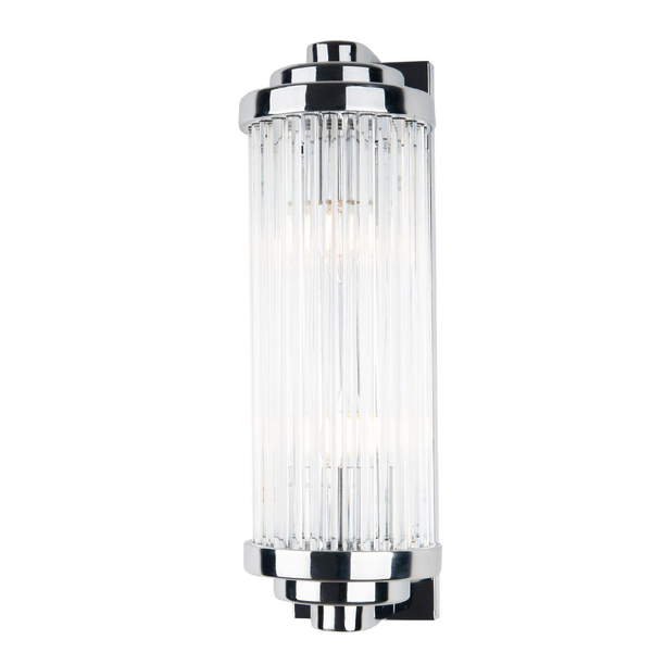 Kinkiet LAMPA ścienna MONTREAL W0272 Maxlight okrągła OPRAWA szklana glamour chrom przezroczysta
