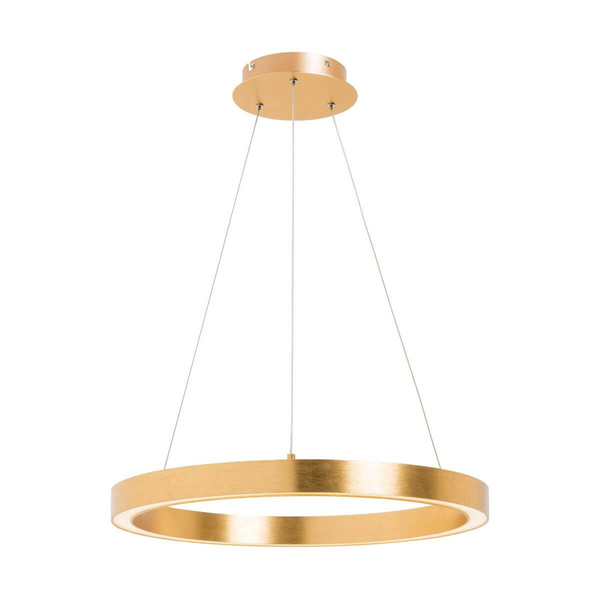 Loftowa LAMPA wisząca CARLO PL200910-600-GD Zumaline metalowa OPRAWA loftowy zwis LED 50W 4000K ring złoty