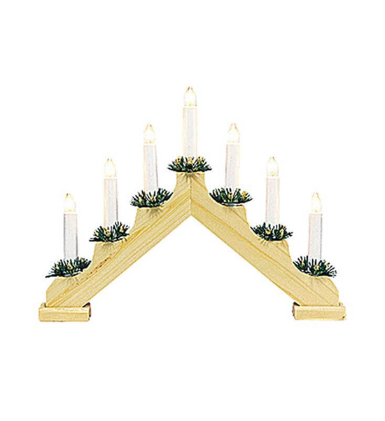 Drewniany świecznik dekoracyjny Ola na świąteczny stół