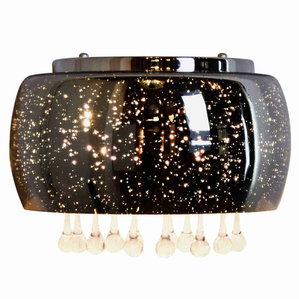 Ścienna LAMPA glamour JULIA 317438 Polux szklany kinkiet salonowy z kryształkami chrom